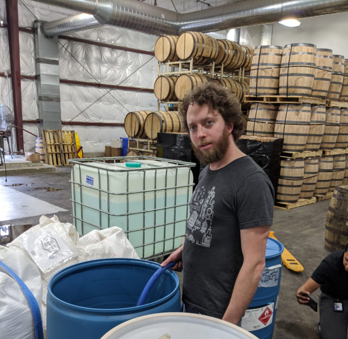 Distillery where Josh Madere ’07 works producing hand sanitizer