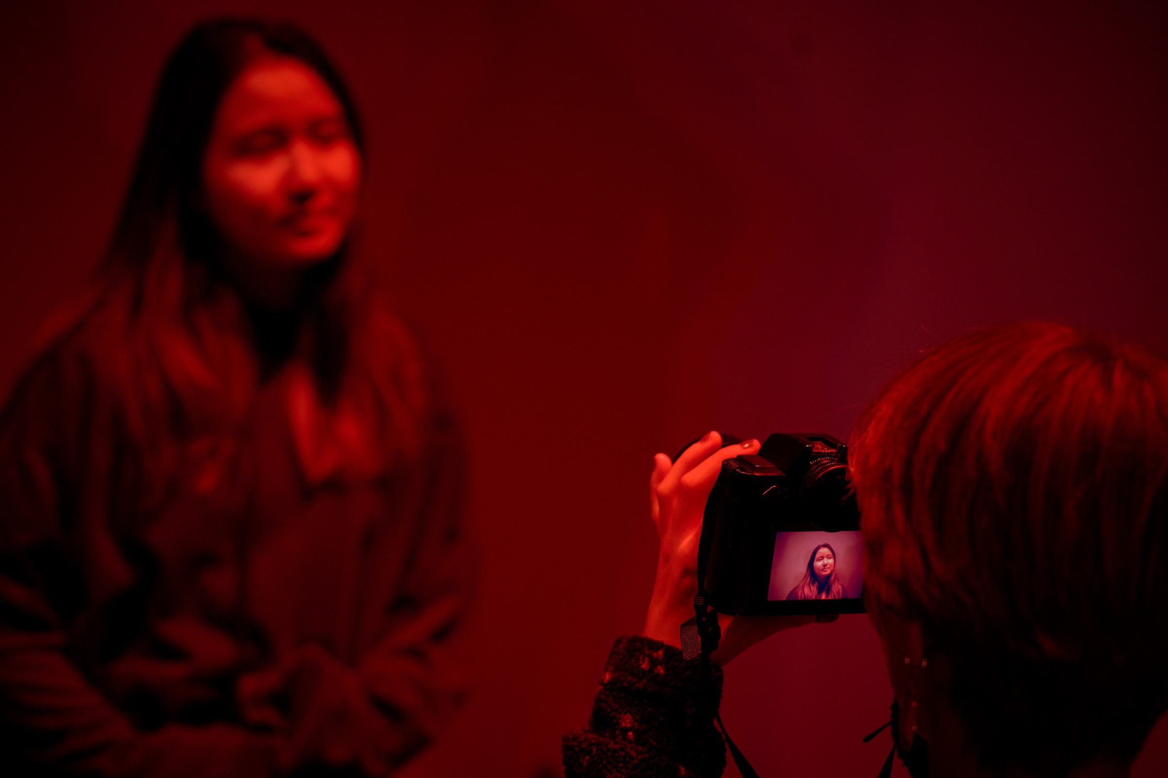 Student photographing another student at UWC-USA.